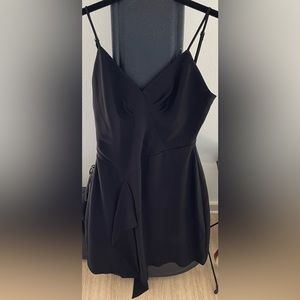 BCBGMAXAZRIA black slight ruffle dress 0